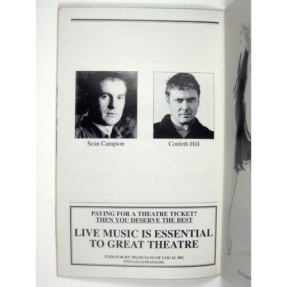Stones in His Pockets Playbill July 2001 Sean Champion Conleth Hill - Picture 5 of 7